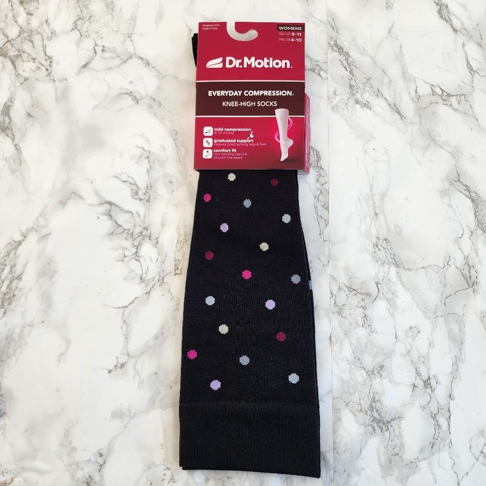 Dr. Motion Knee High Socks 1 Pairs Compression Socks Size Socks 9–11 Shoe 4-10